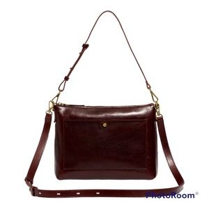 Madewell Transport Shoulder Crossbody Bag: Box Leather Edition